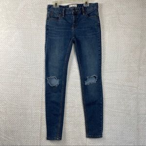 Free People Women Destressed Ankle Jeans Medium Wash Size 26